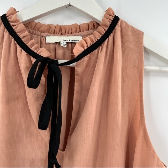 JUNE & Hudson ruffle neck sleeveless blouse - Picture 3 of 5